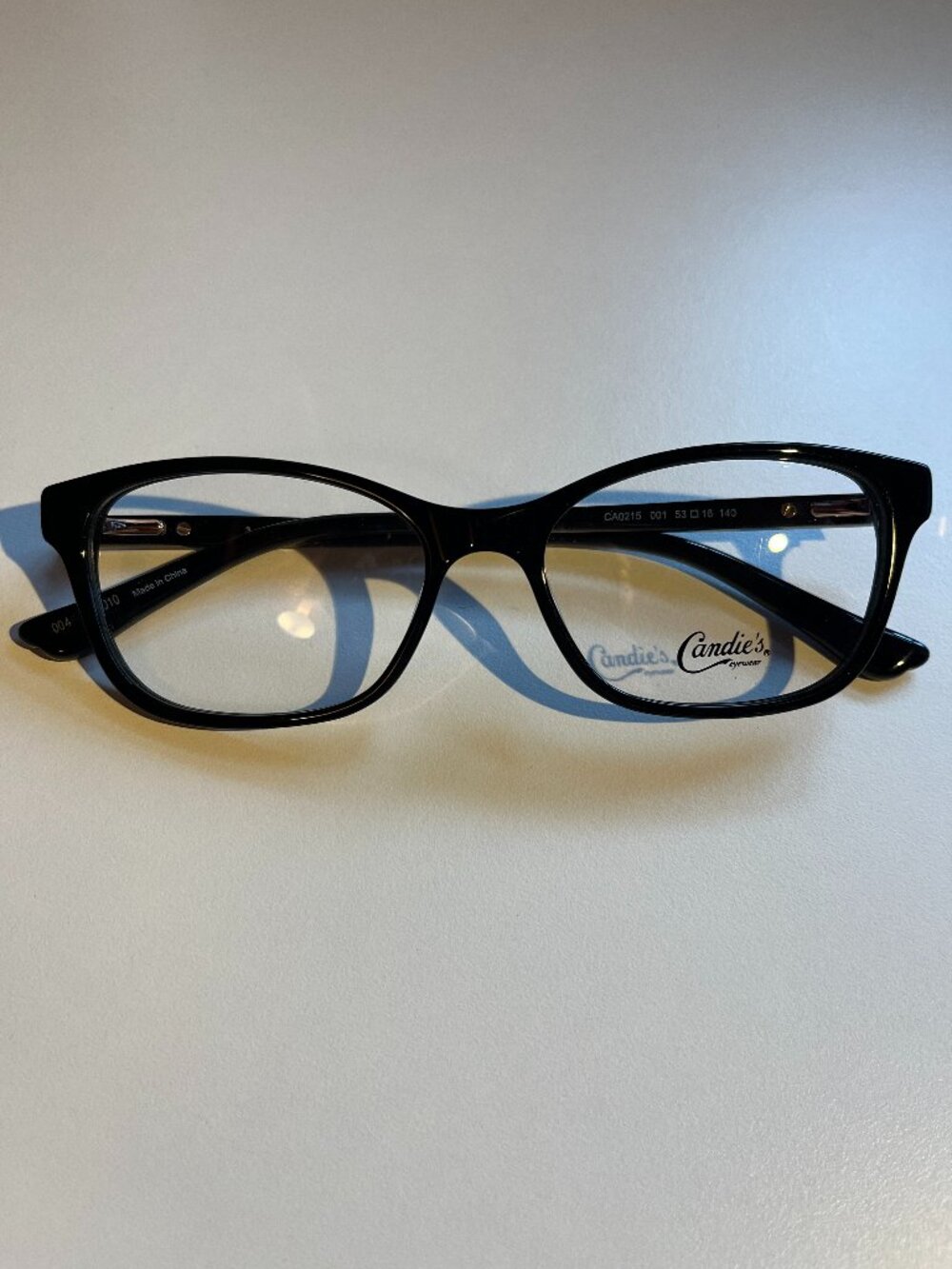 Candie's CA0215 001 Black Semi Cat Eye Full Rim Eyeglasses 53-16-140